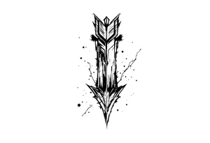 one  arrow  that look down tattoo idea