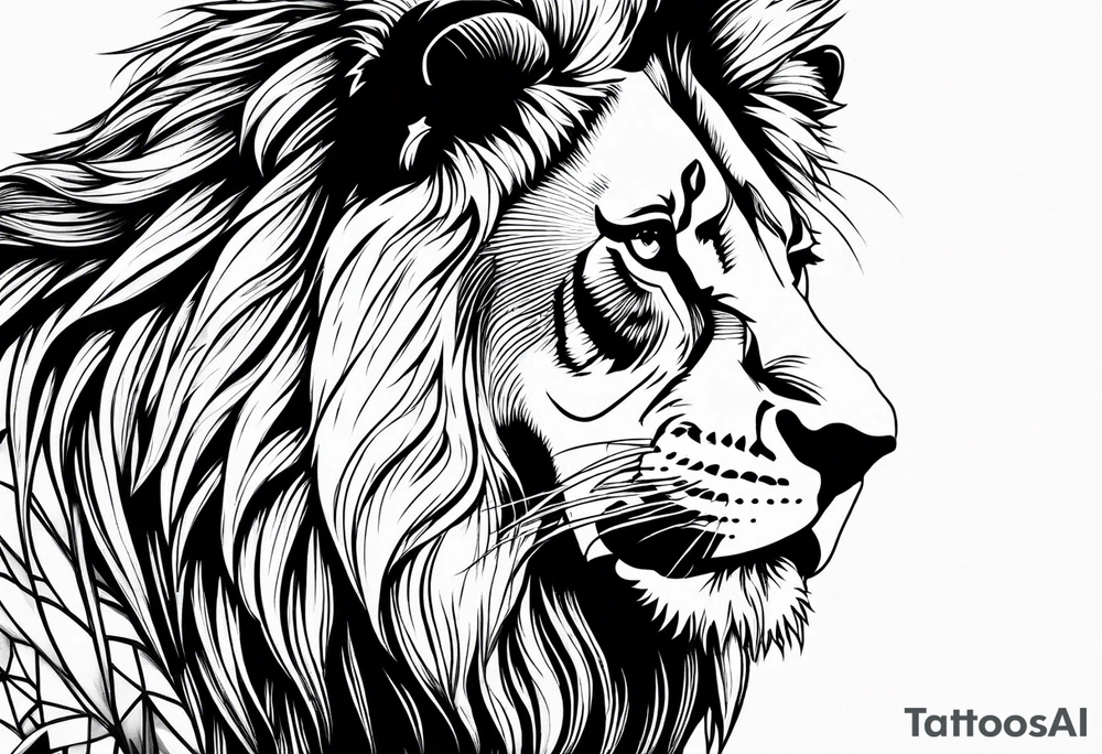 Lion profil tattoo idea
