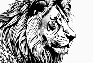 Lion profil tattoo idea
