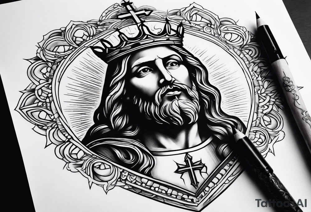 sacred heart of jesus tattoo idea