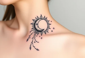 The sun the moon and the stars cascading tattoo idea