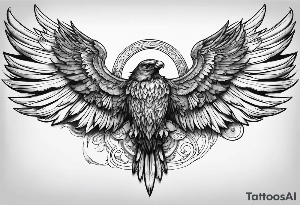 Halo and wings tattoo idea