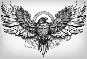 Halo and wings tattoo idea