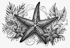 Two Starfish 
olive branch tattoo idea
