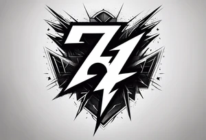 Lightning symbol. Made out of the name “5y8o” tattoo idea
