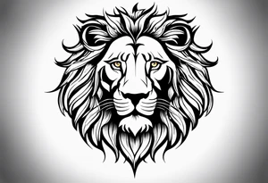 Traditional lion tattoo idea