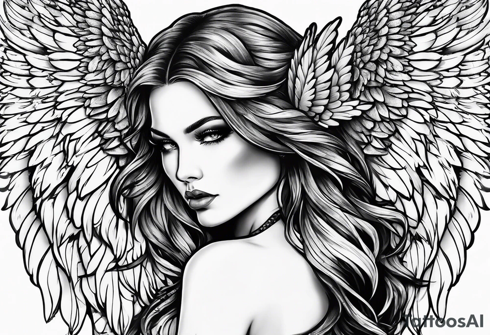 fallen angel tattoo idea