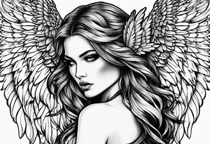 fallen angel tattoo idea