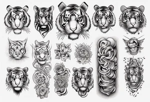 Tiger forearm sleeve tattoo idea