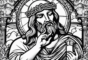 Jesus moving the stone tattoo idea
