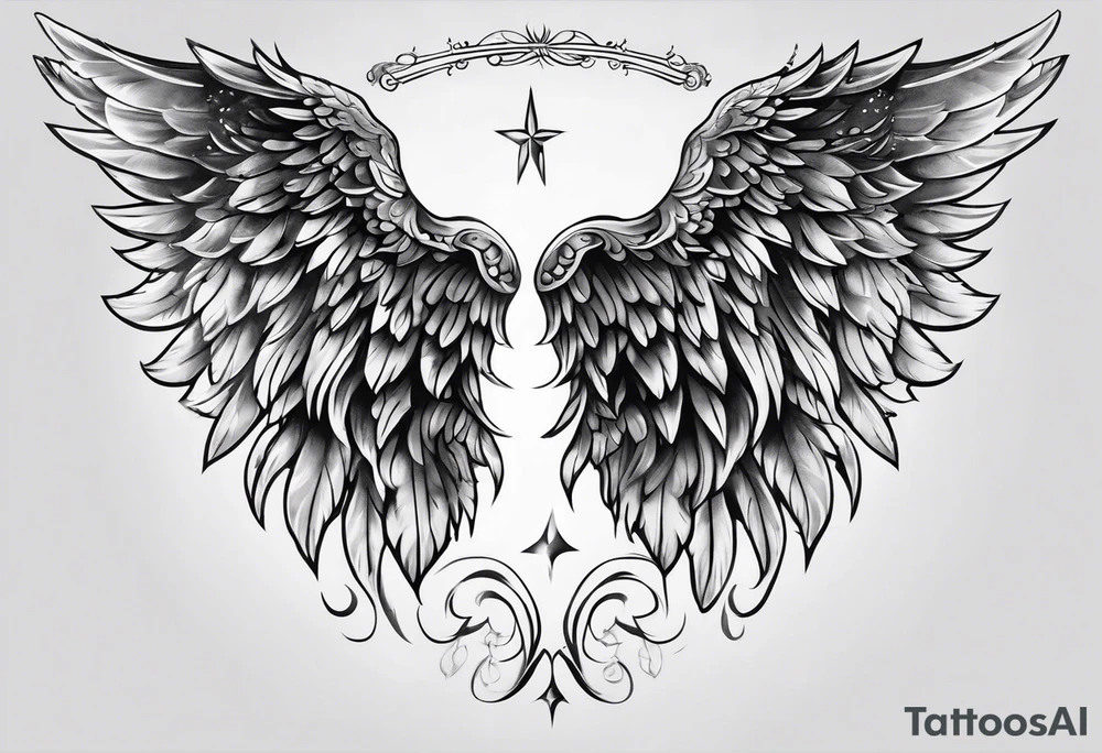 angel wings tattoo idea