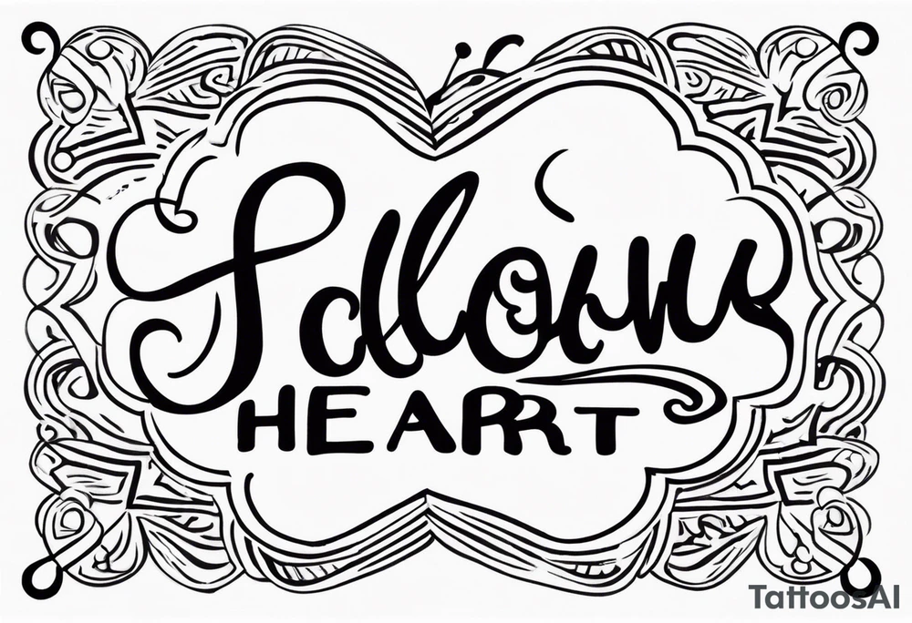 Follow  your heart tattoo idea