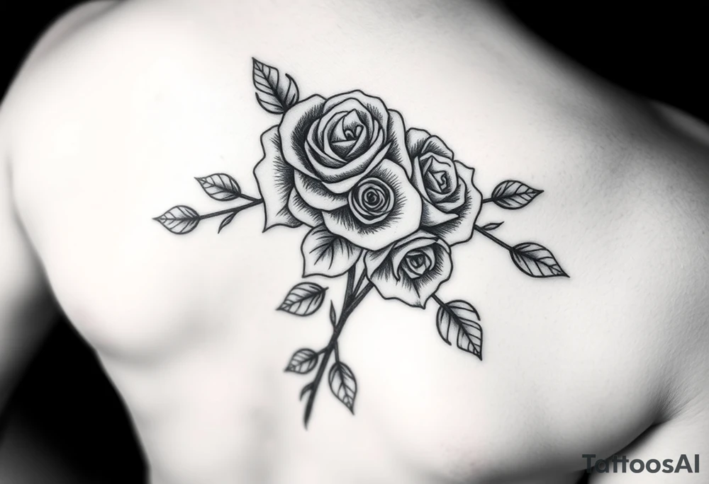 Memorial for grandma who loved roses and gambling tattoo idea