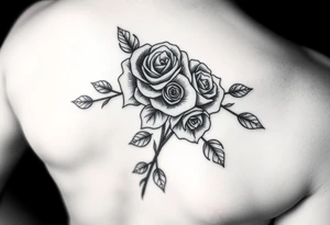Memorial for grandma who loved roses and gambling tattoo idea