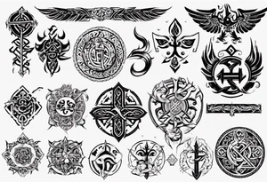 Slavic symbols tattoo idea