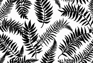 ferns in a circle tattoo idea