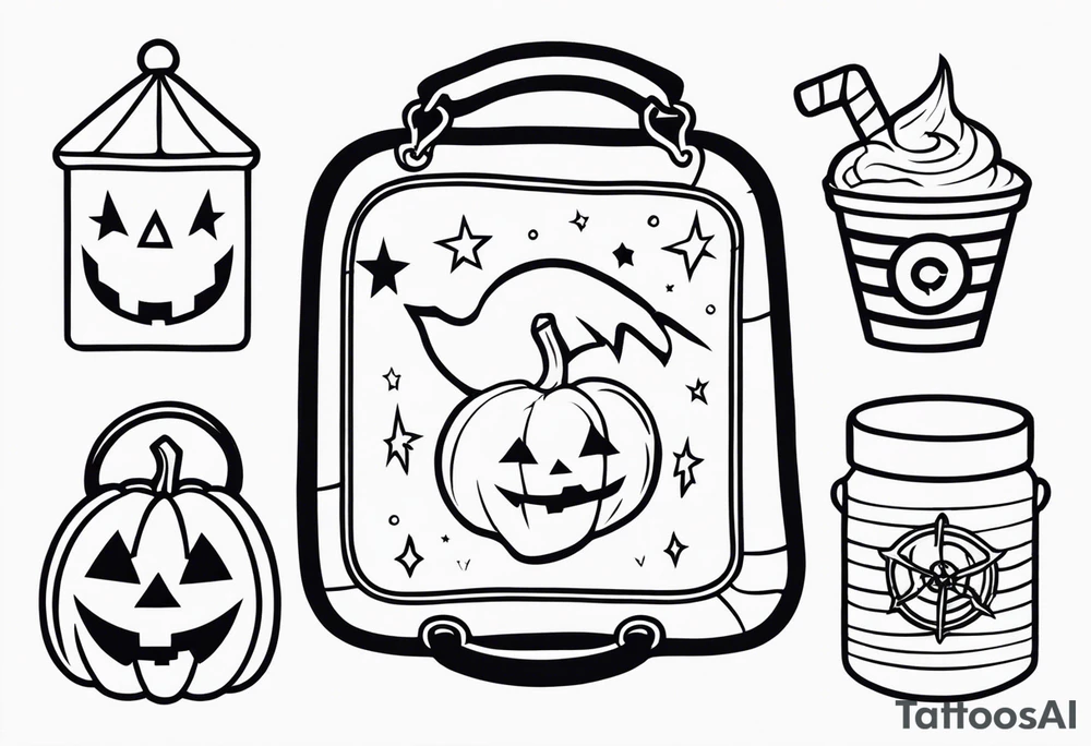 Trick-or-Treat Bag tattoo idea