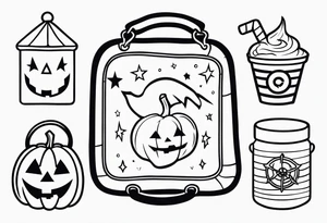 Trick-or-Treat Bag tattoo idea