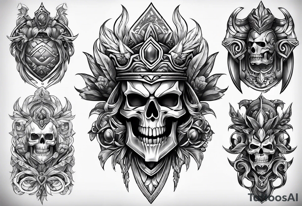 Armor for arm tattoo idea