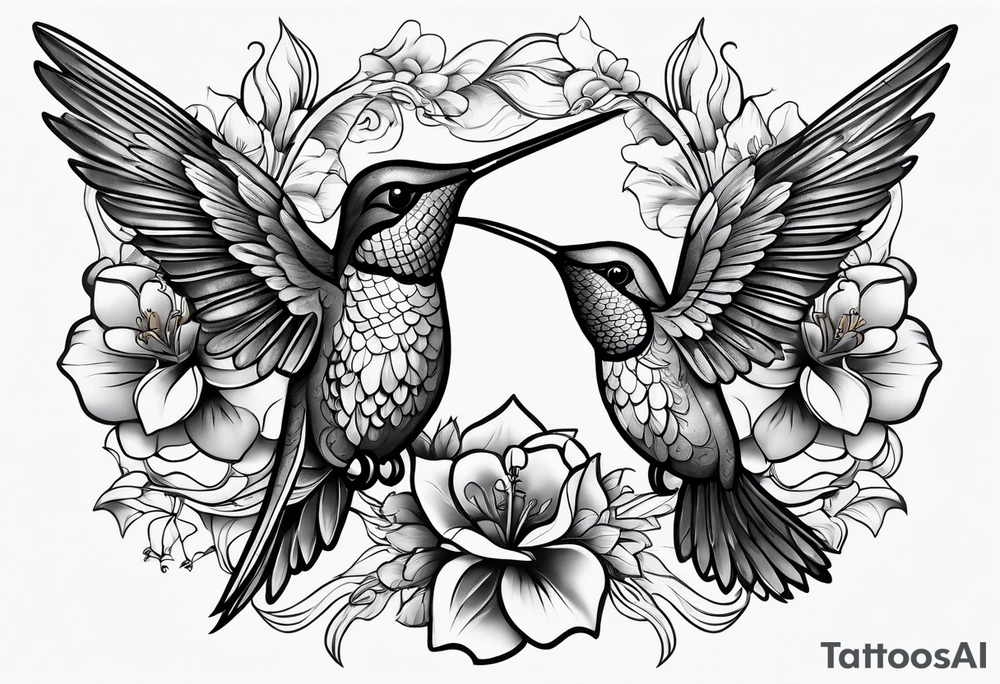 hummingbird tattoo idea