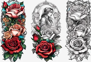 i want a arm tattoo with simple flowers and roses tattoo idea