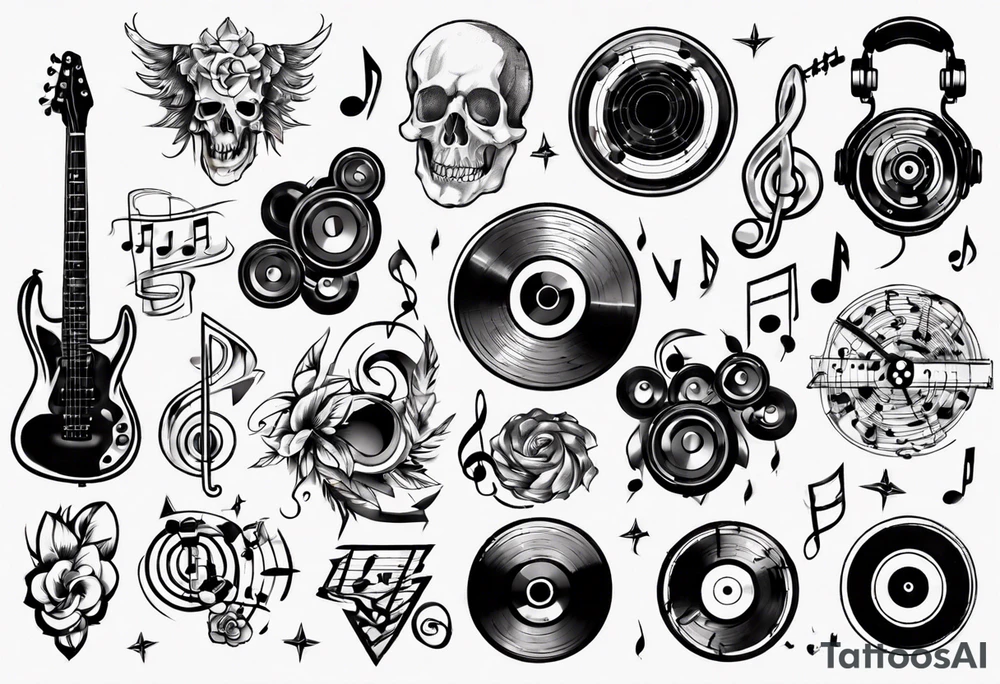music sound tattoo idea