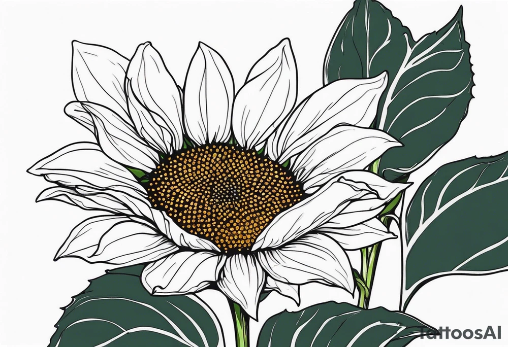 a sunflower tattoo idea