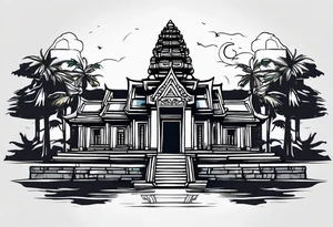 Angkor watt temple tattoo idea