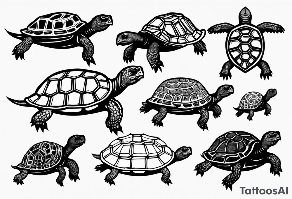 Slow tortoise tattoo idea