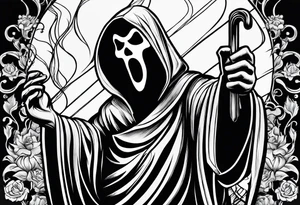 ghostface killer from scream tattoo idea