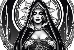 lady grim reaper tattoo idea
