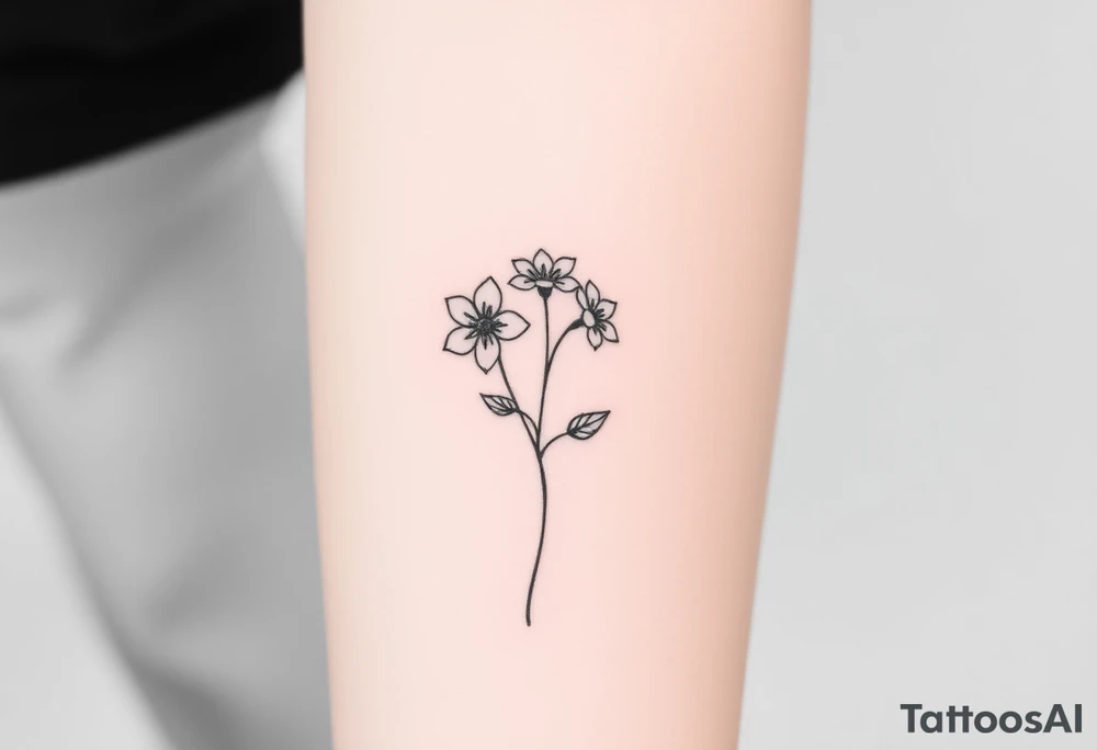 Flower crisântemo e astromelia tattoo idea