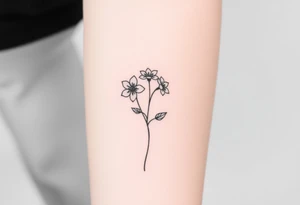 Flower crisântemo e astromelia tattoo idea
