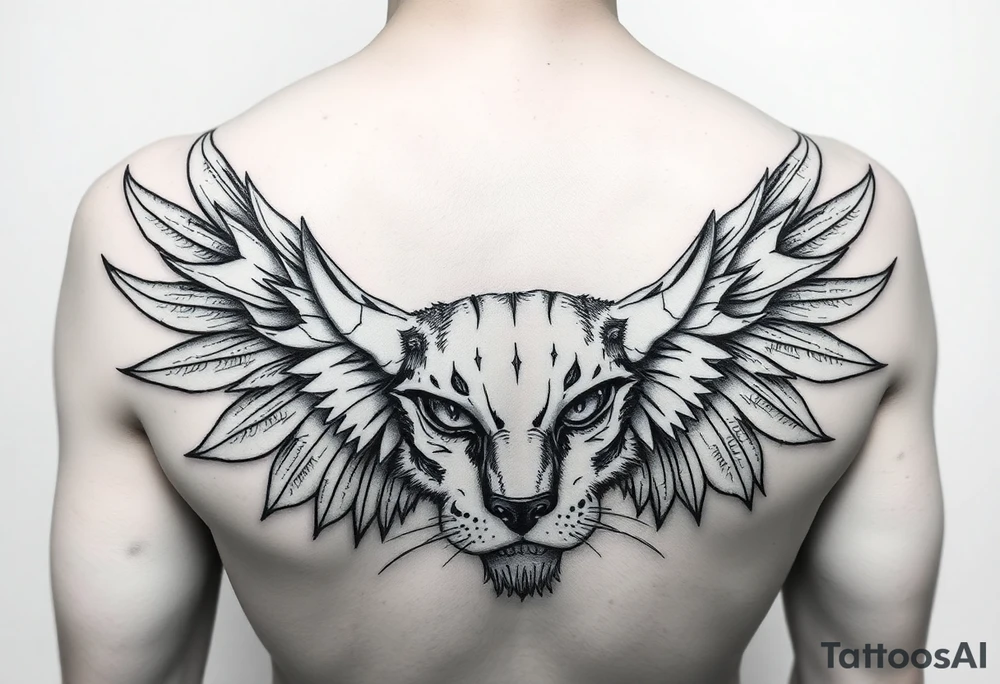 Freya nordycka bogini piękny tatuaż skrzydła klatka piersiowa pomysł tattoo idea