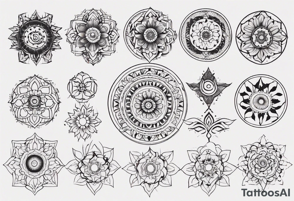 Minimalist Ornemental traditional
Mandala tattoo idea