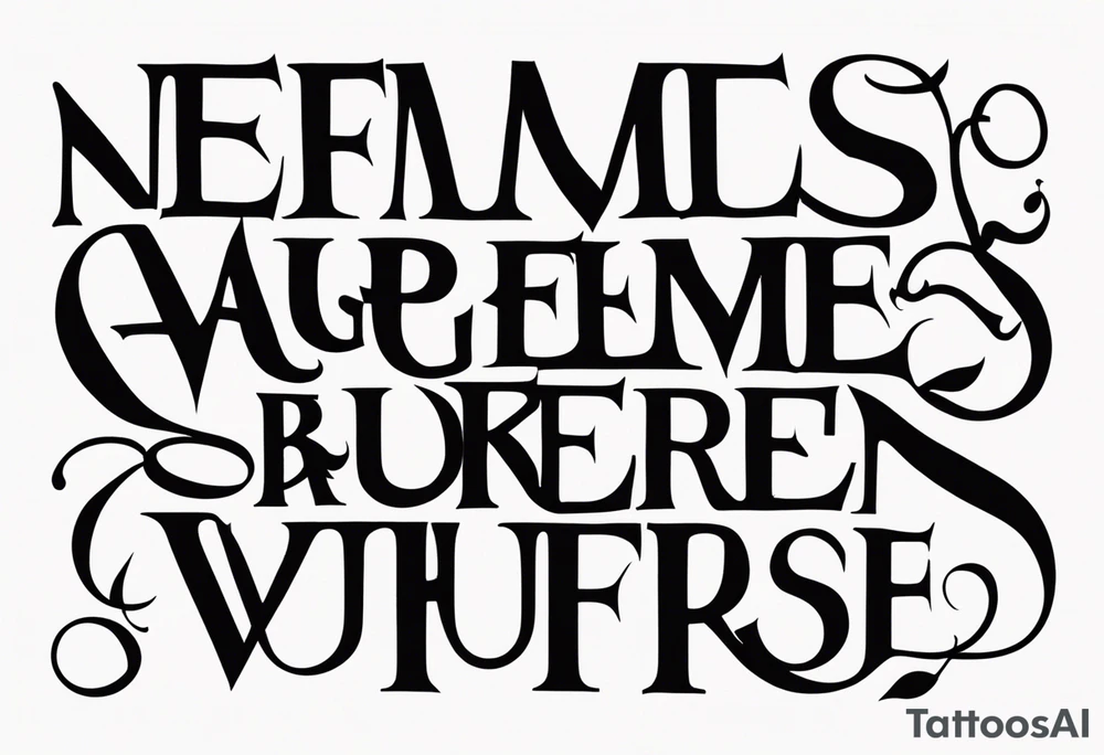 niemals aufgeben in words simple tattoo idea