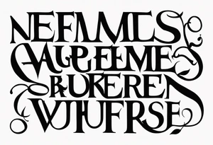 niemals aufgeben in words simple tattoo idea