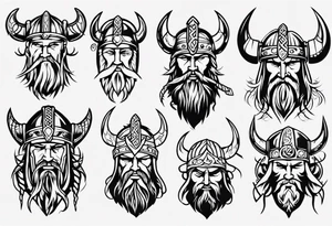 Viking face tattoo idea