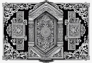 strength, small, Khachkar ,  elegant, lengthy, vishap tattoo idea
