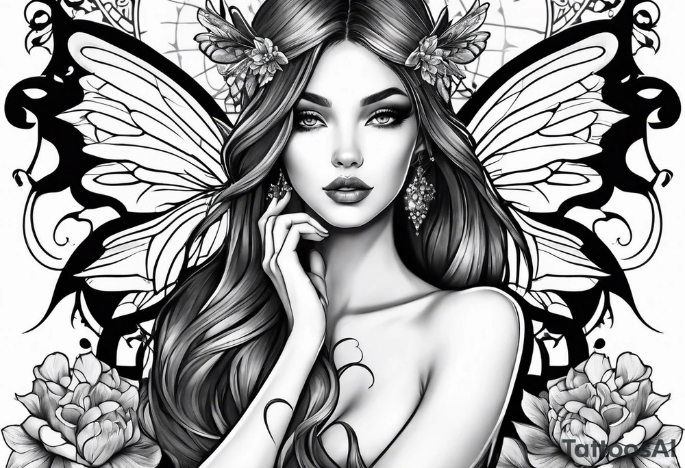 Beautiful fairy tattoo idea
