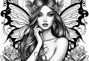 Beautiful fairy tattoo idea
