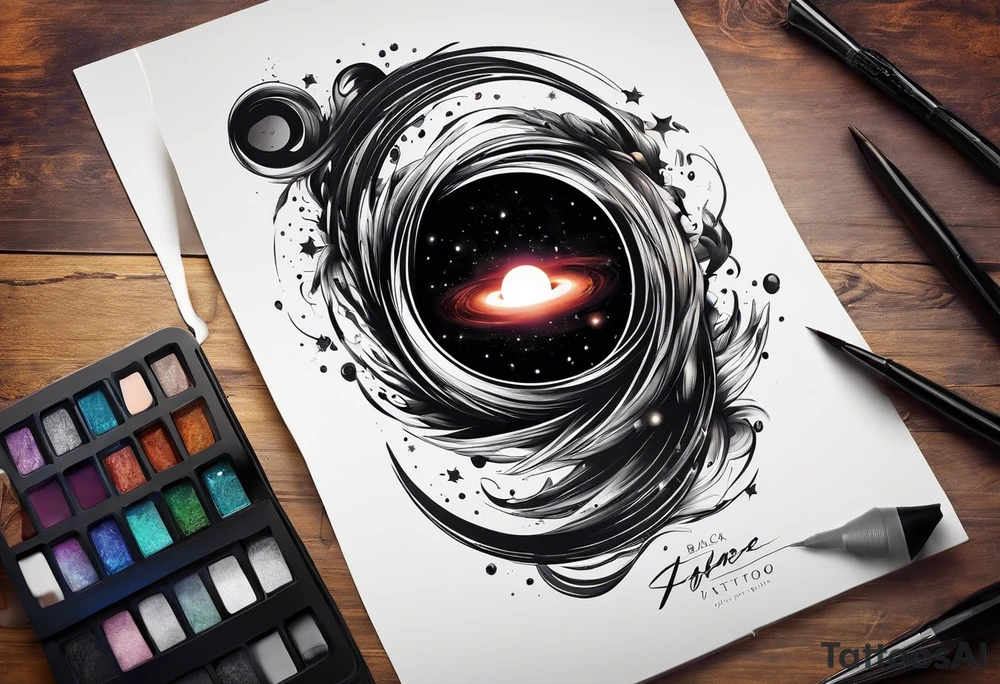 A black hole tattoo idea