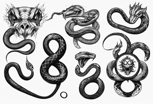 Gothic snake tattoo idea