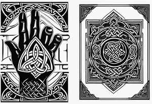Celtic bands and a black power fist tattoo idea