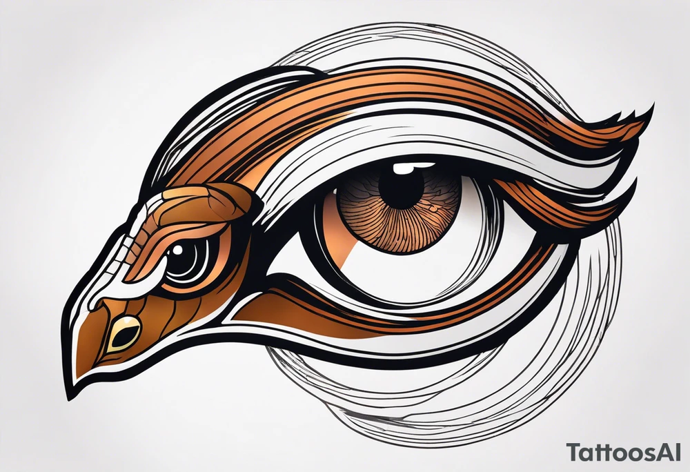 Side view of a Snake eye with copper iris tattoo idea