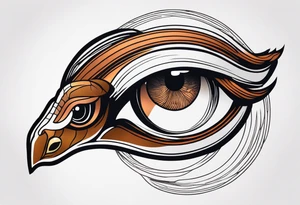 Side view of a Snake eye with copper iris tattoo idea