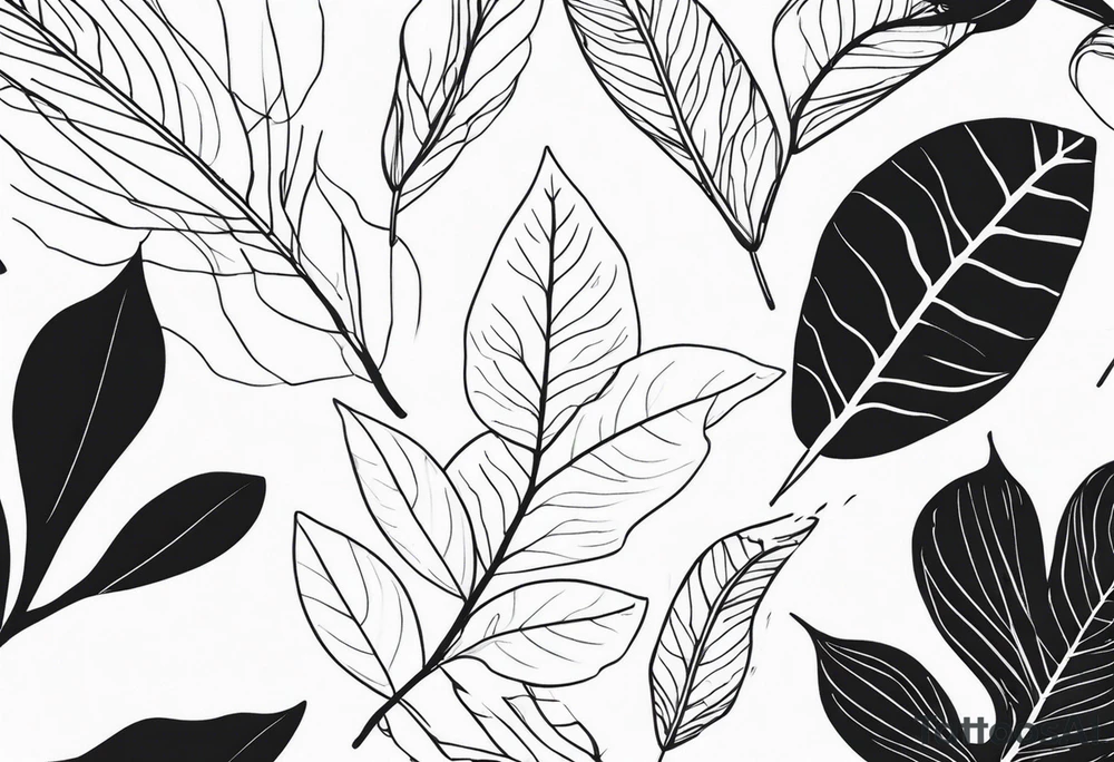 Nature-Inspired Leaves tattoo idea
