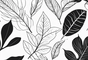 Nature-Inspired Leaves tattoo idea