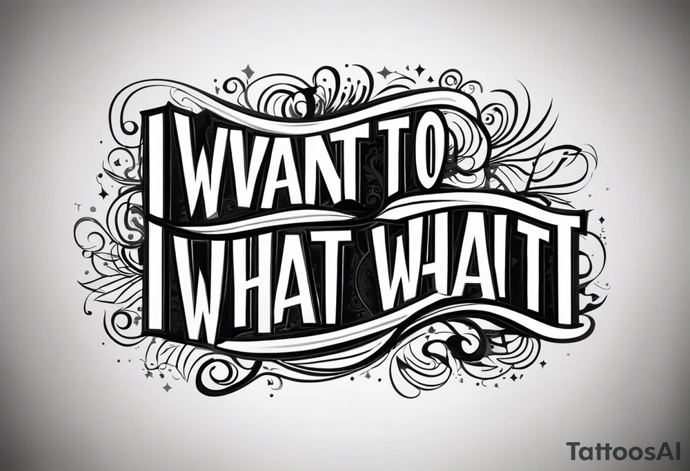 I want to write "It is what it is" in the most unique way tattoo idea