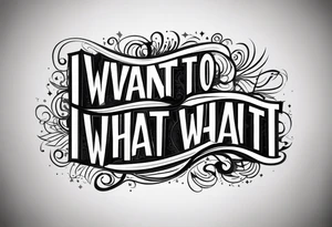 I want to write "It is what it is" in the most unique way tattoo idea